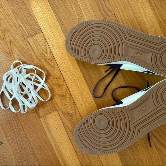 Nike Air Force 1 Navy and White Men's Sneakers - Picture 2 of 6